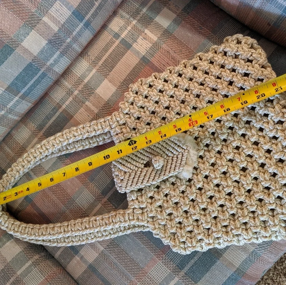 hand made macrame purse